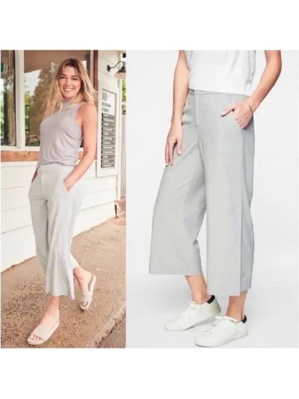 Athleta Tribeca Cropped Wide-Leg Pants